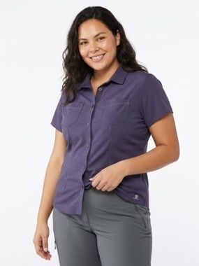 Salomon Women's Navy Blue Hiking Shirt XL  Excellent Condition - Performance Tee